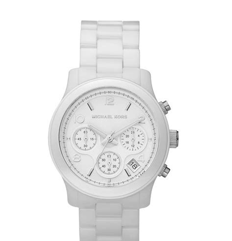 michael kors collection mk5161 midsized ceramic chronograph white